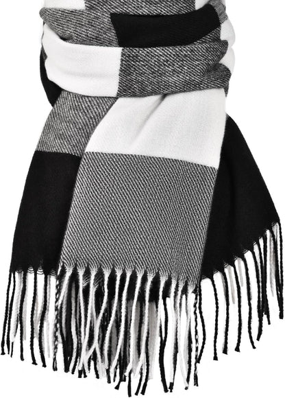 Pleneal Scarf for Women, Womens Winter/Fall Scarf,Long Plaid Shawls and Wraps, Cashmere Feel Blanket Pashmina Scarves