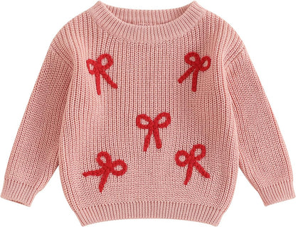 Baby Halloween Sweater Pumpkin Print Long Sleeve Crewneck Embroidery Knit Sweatshirt Toddler Fall Winter Pullover