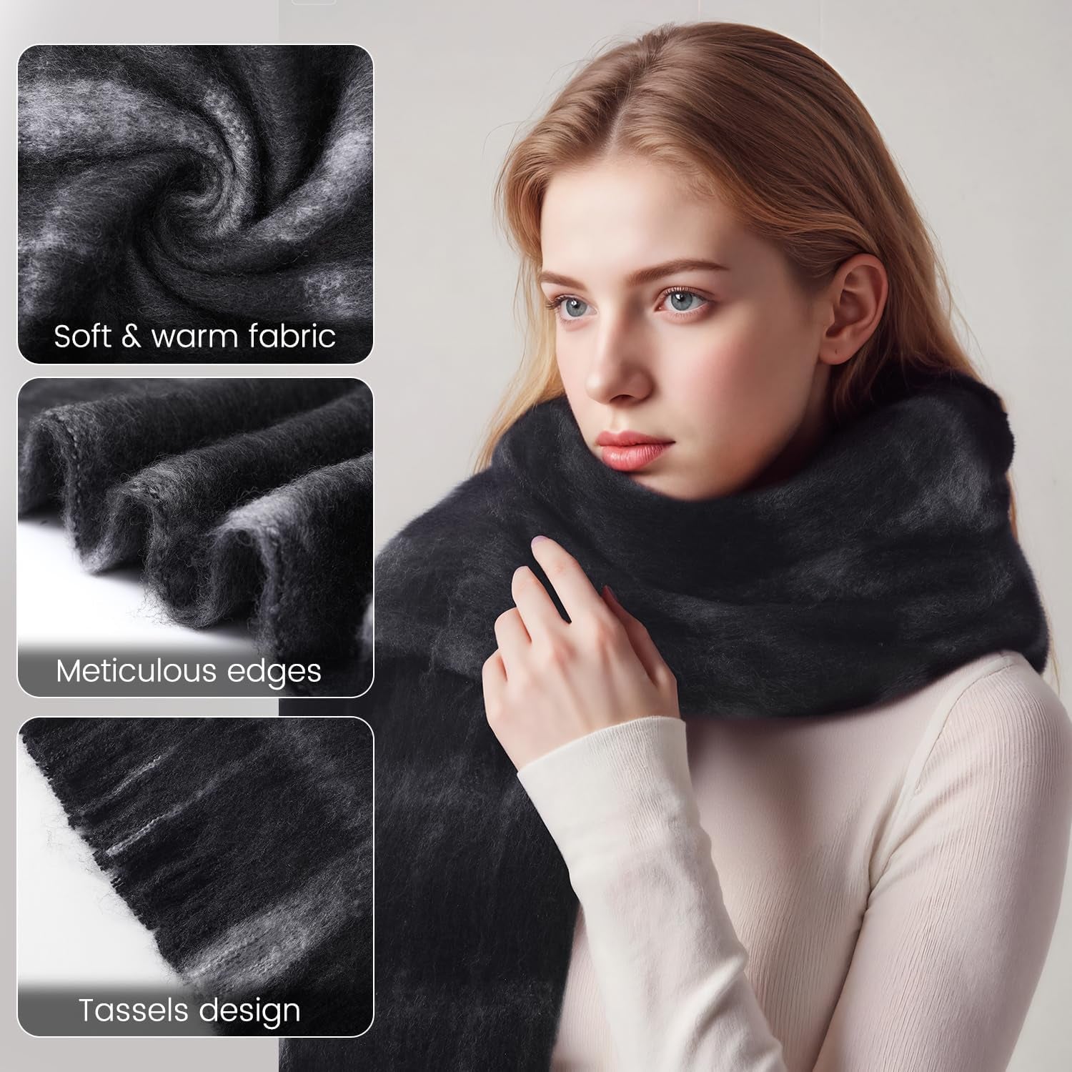 Scarf for Women, Winter Chunky Scarf Warm Scarves Long Shawl Large Winter Scarves Cold Weather for Women