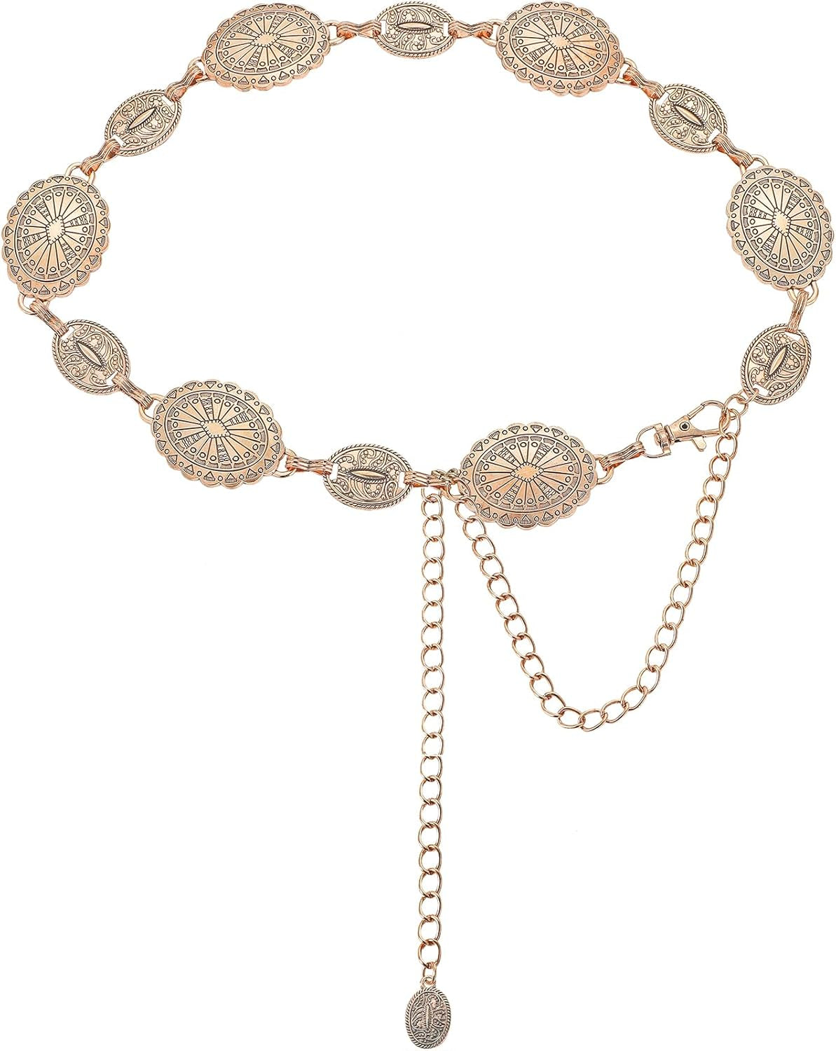 NEOREAL Metal Waist Chain Retro Fashion Body Belly Belt Gold Silver Belts Jewelry Accessories for Women Girls