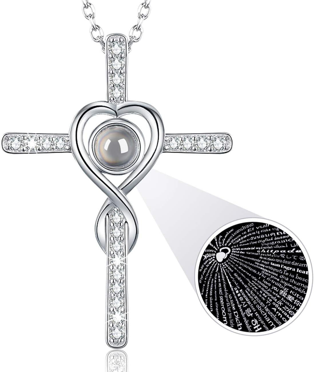 Dorella Love Infinity Christmas Jewelry for Women Birthday Gifts Wife Mom December January Birthstones Blue Topaz Garnet and More Stones Jewelry 925 Sterling Silver