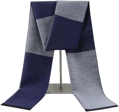 Define Essentials Men'S Winter Warm Long Soft Plaid Scarf with Tassels, Soft Classic Mens Scraves