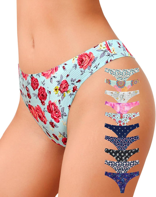 Eiggam seamless thong panties in neutral tone showing invisible no-show design