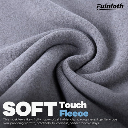 Fuinloth 2 Pack Winter Neck Gaiter, Fleece Warmer Scarf Cold Weather Face Mask Cover for Men/Women