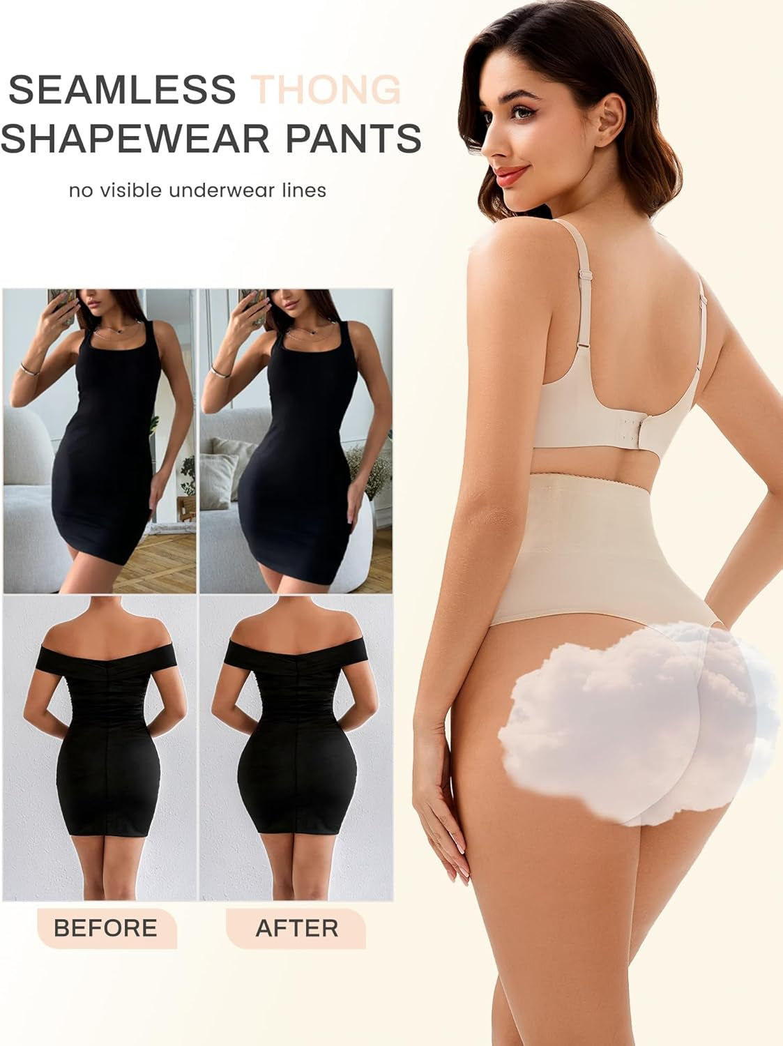 Julygirl shapewear thong on model smooth silhouette benefit