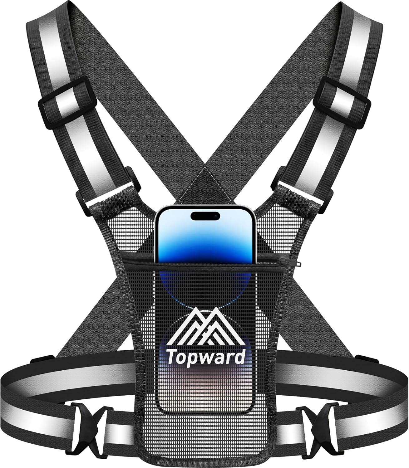 Running vest for women and men with reflective design for dog walkers
