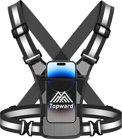 Running vest for women and men with reflective design for dog walkers