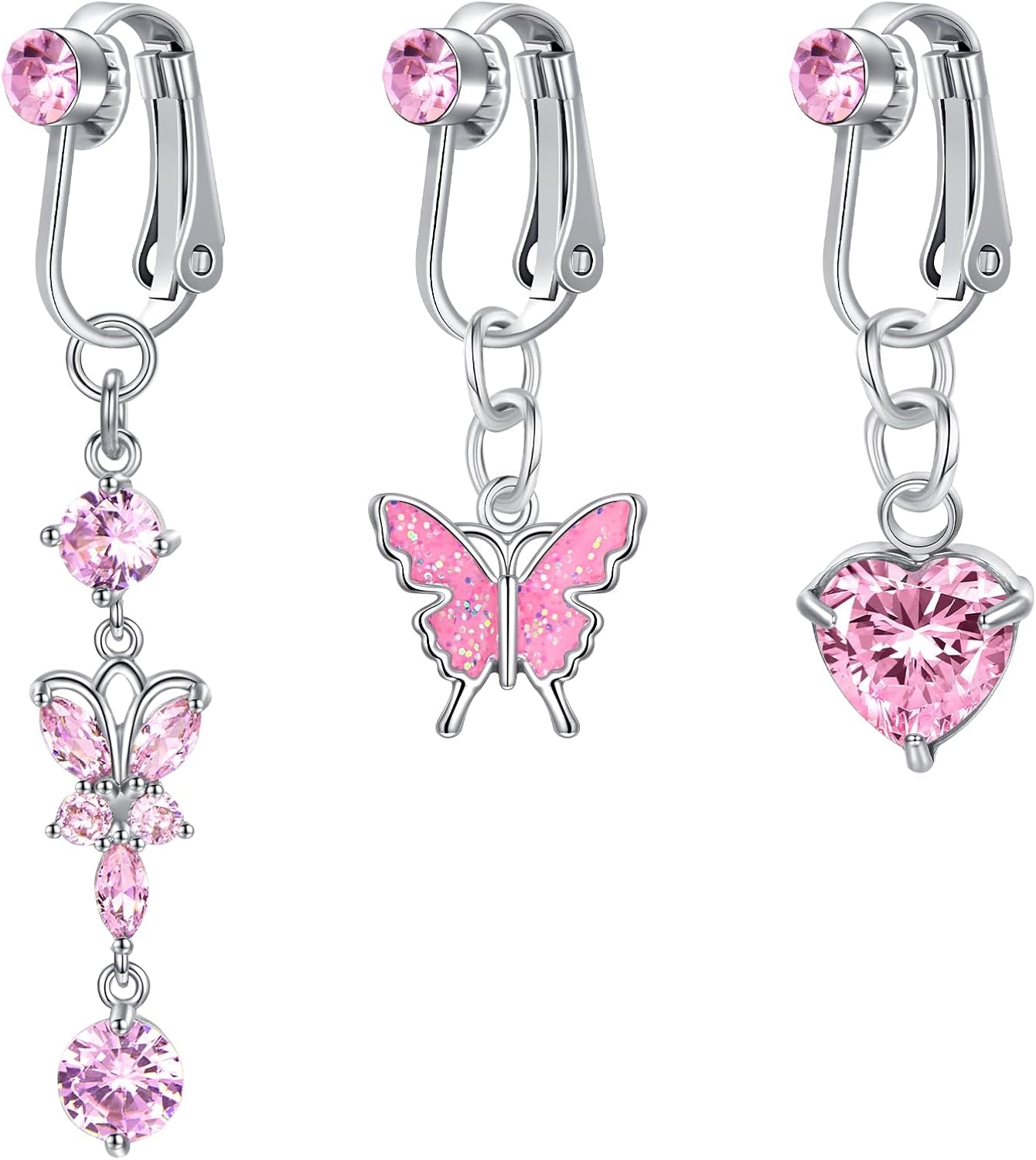 D.Bella fake belly ring clip-on earring dangle style
