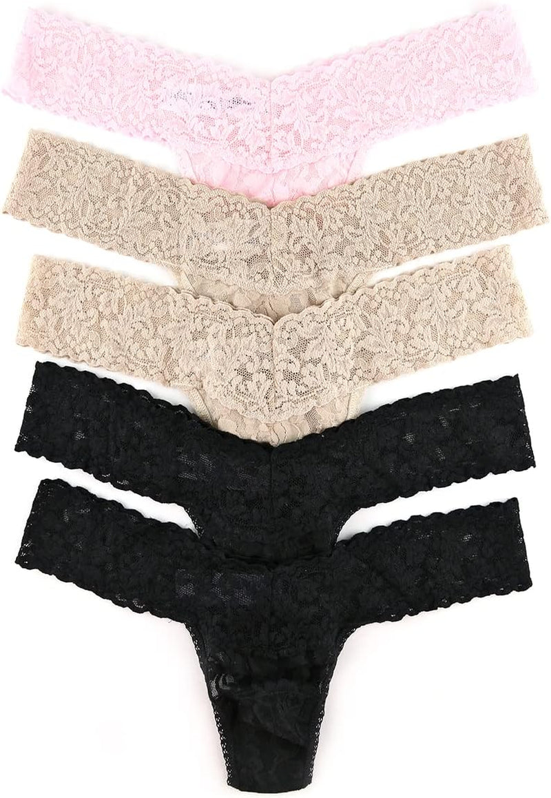 Hanky Panky 5 pack thong underwear set assorted prints