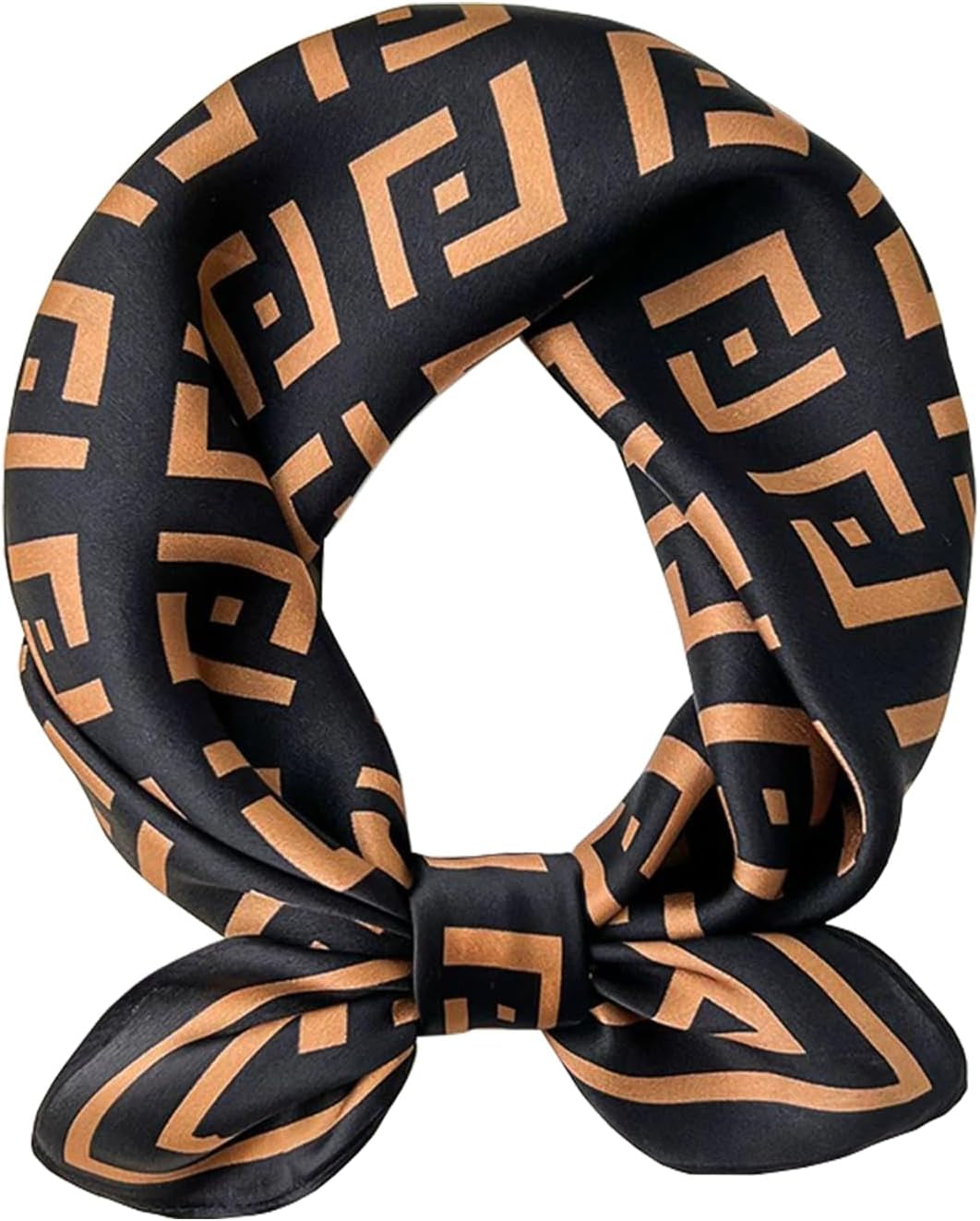 ANDANTINO 100% Mulberry Silk Square Scarf for Hair-25.6" X25.6'' Women Men Natural Silk Neckerchief Digital Printed Headscarf