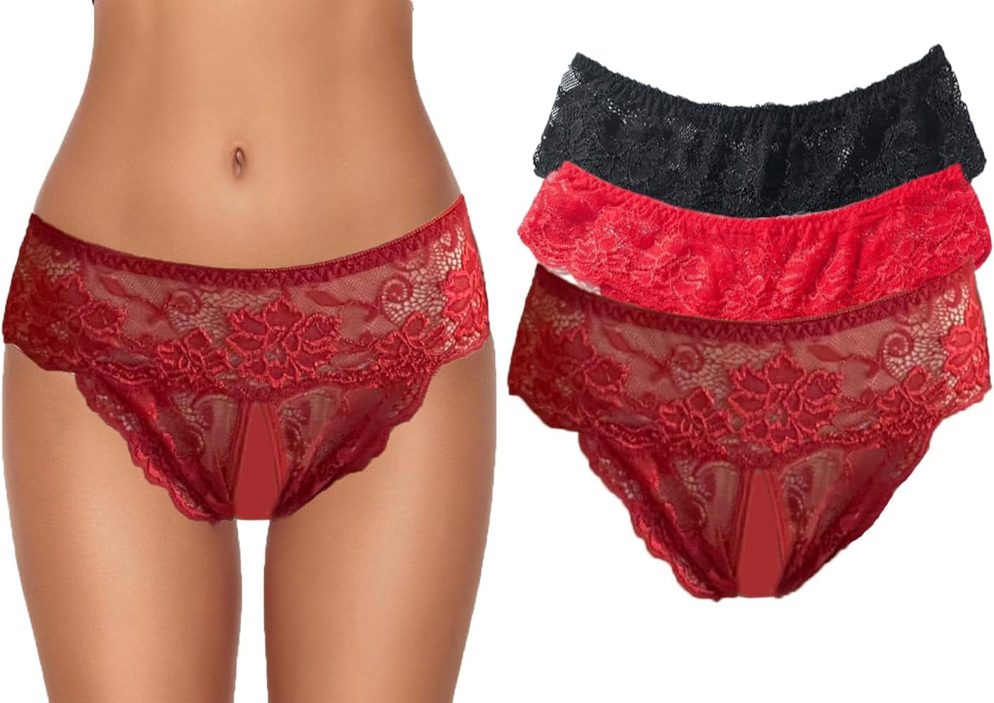 Plus size thong panties showing comfort fit