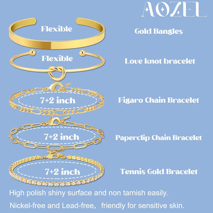 Style B flexible gold plated stackable bracelet