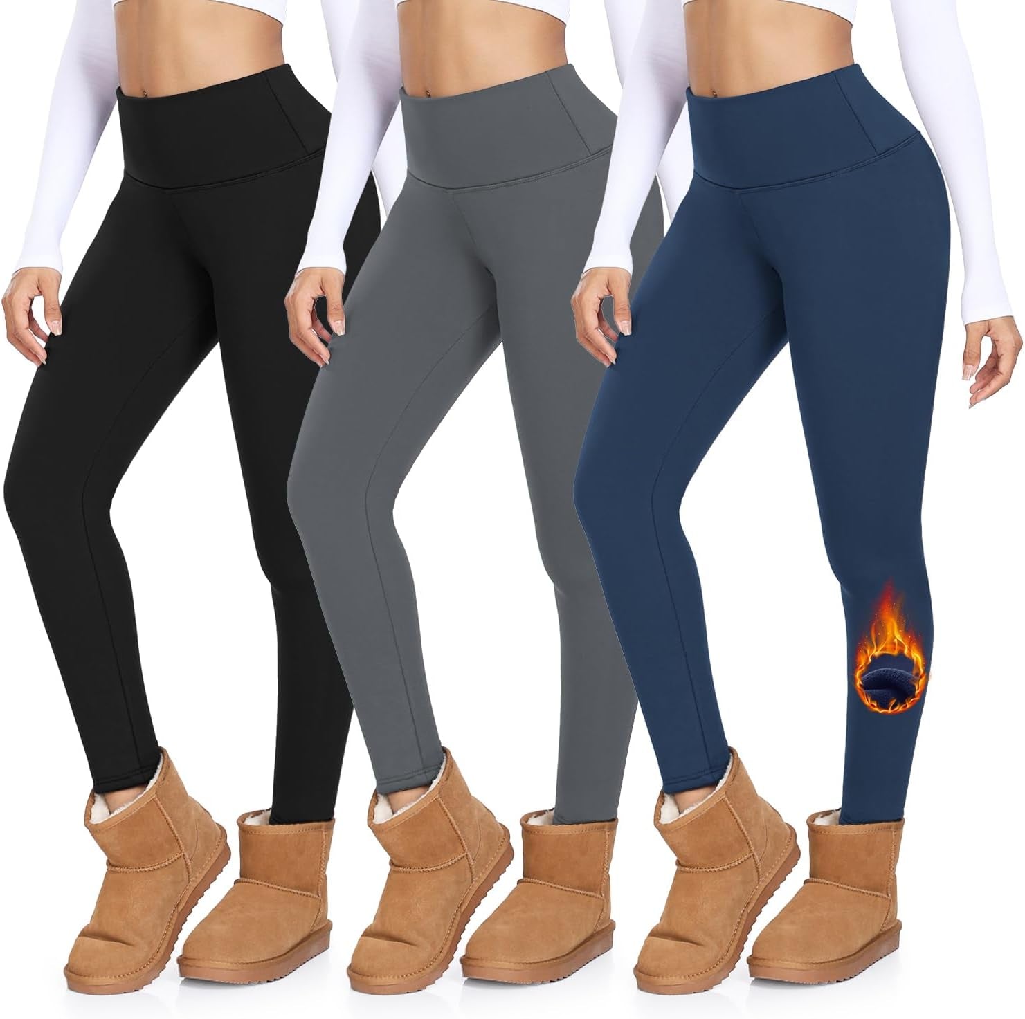 Thick warm fabric of MOREFEEL thermal winter pants