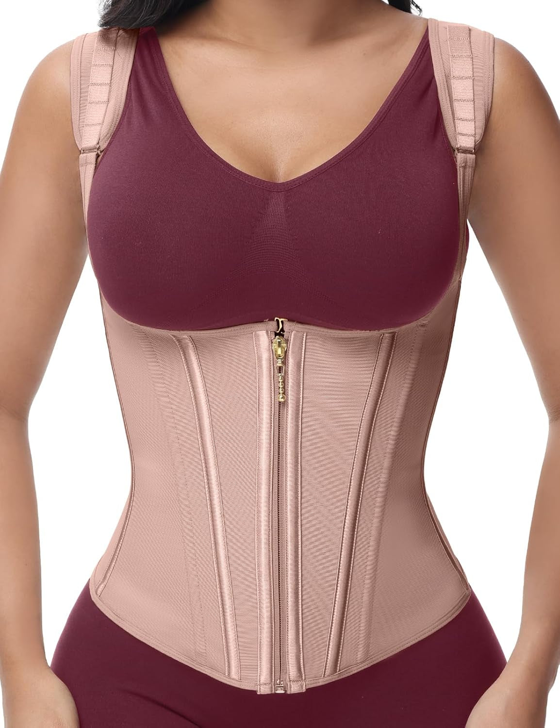 SHAPSHE Waist Trainer for Women, Tummy Control Sports Girdle, Workout Body Shaper with Adjustable Shoulder Strap