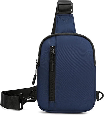 Mini sling bag worn by woman during running activity with secure fit