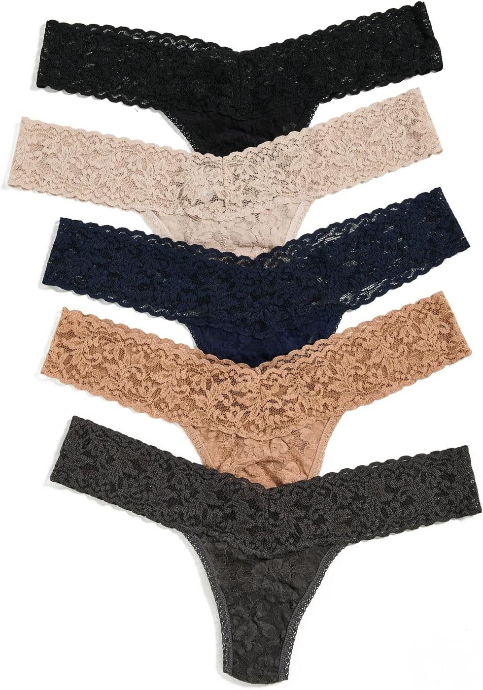 5 pack thong set variety of styles and colors