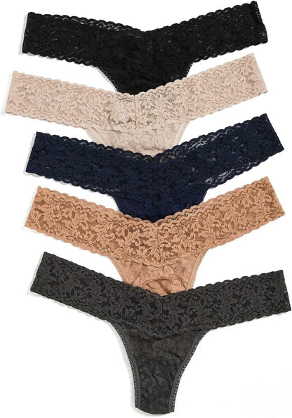 5 pack thong set variety of styles and colors