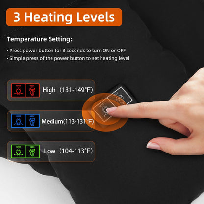 Heated Scarf Electric Heating Warmer with 5000Mah Rechargeable Battery for Women Men, Heating Pad with Hidden Hooded