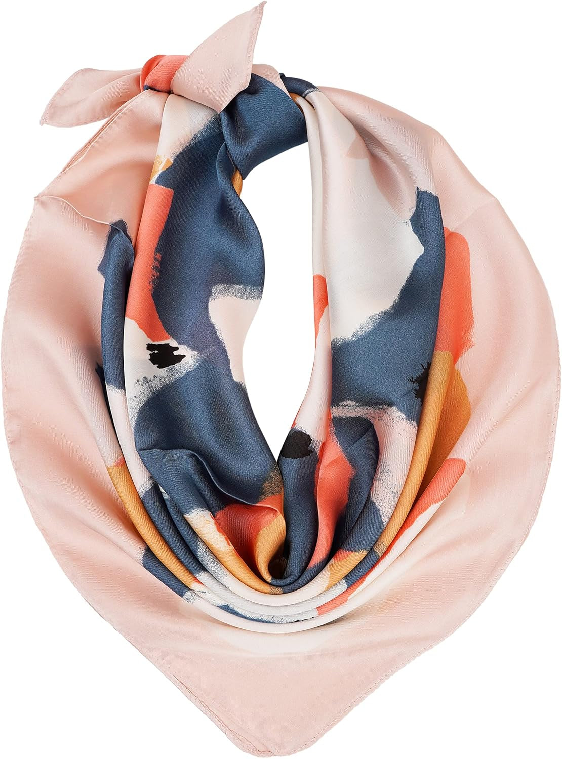 YOUR SMILE Silk like Scarf Square Satin Hair Scarf Fashion Neck Scarfs for Women 27'' X 27''