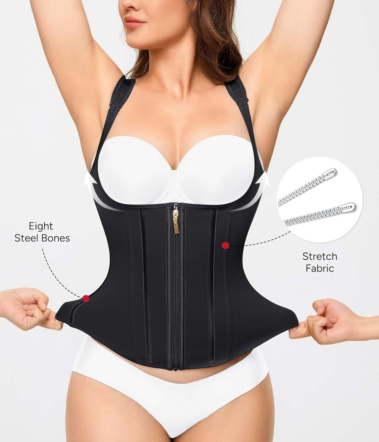 Nebility faja body shaper corset front view display