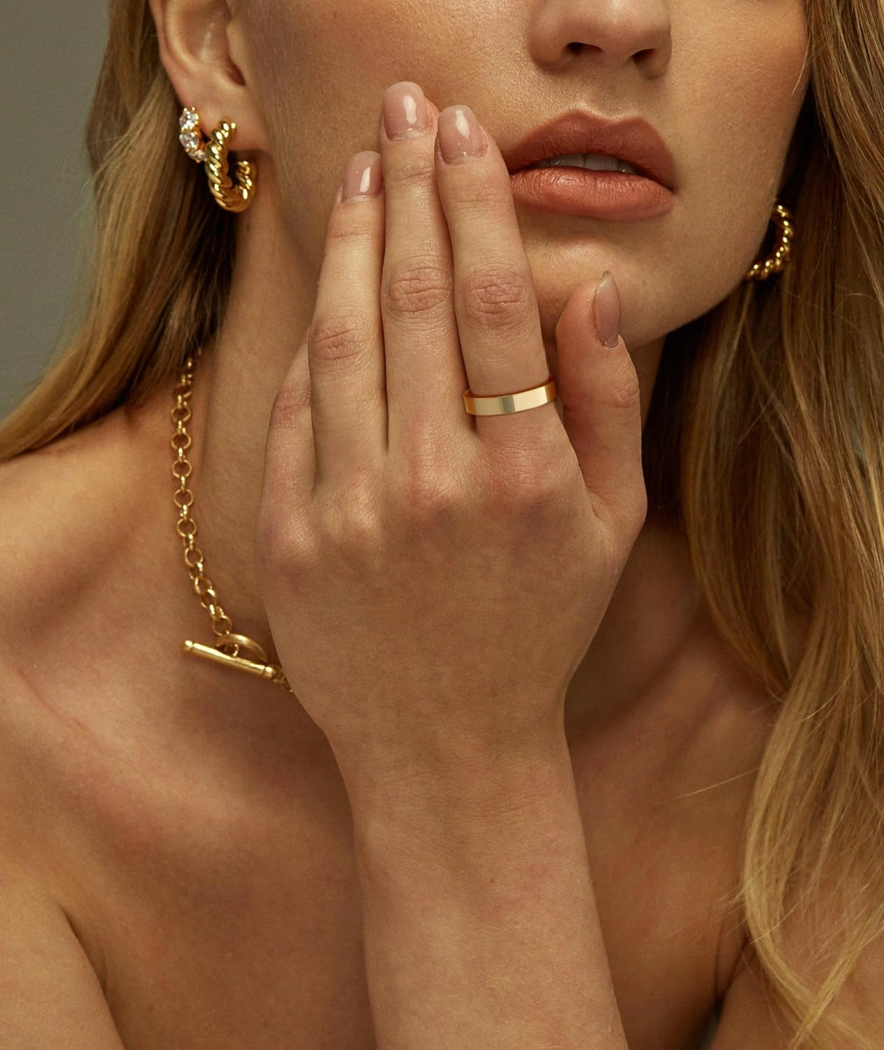 Gold Rings for Women Non Tarnish Dainty 14K Gold Plated Stackable Rings for Women Cubic Zirconia Ring Set Wedding Bands Thumb Love Engagement Rings Size 5-11