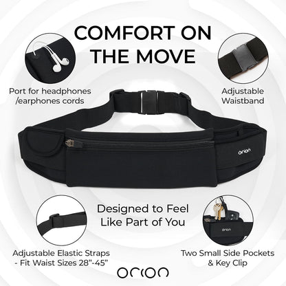 Comfortable running belt phone holder on waist