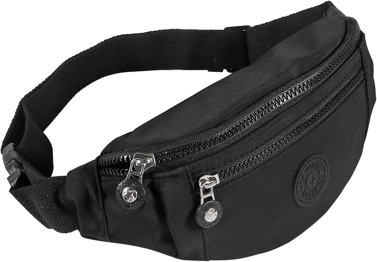 Woman wearing large crossbody fanny pack during workout