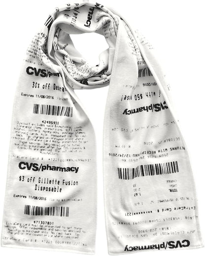 The Original CVS Receipt Scarf, Double Sided, Hilarious 100% Fleece Scarf. Looks like a Real CVS Receipt