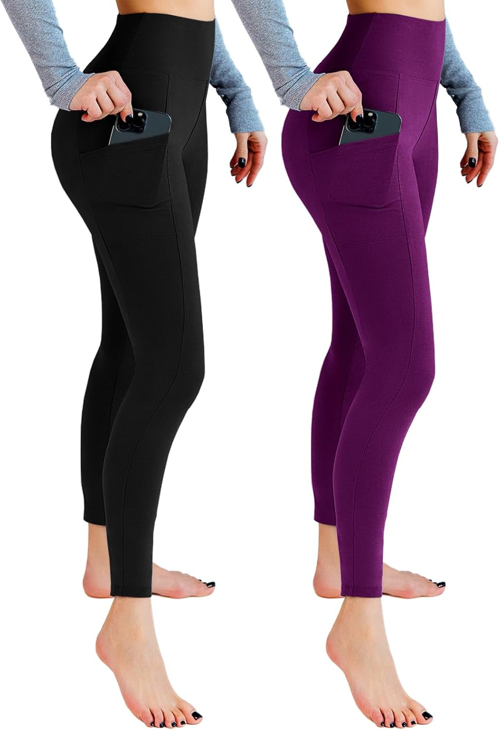 Two pack leggings bundle showing multiple color options