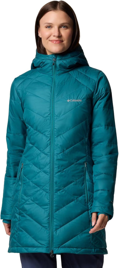 Flat lay display of Columbia women's heavenly jacket