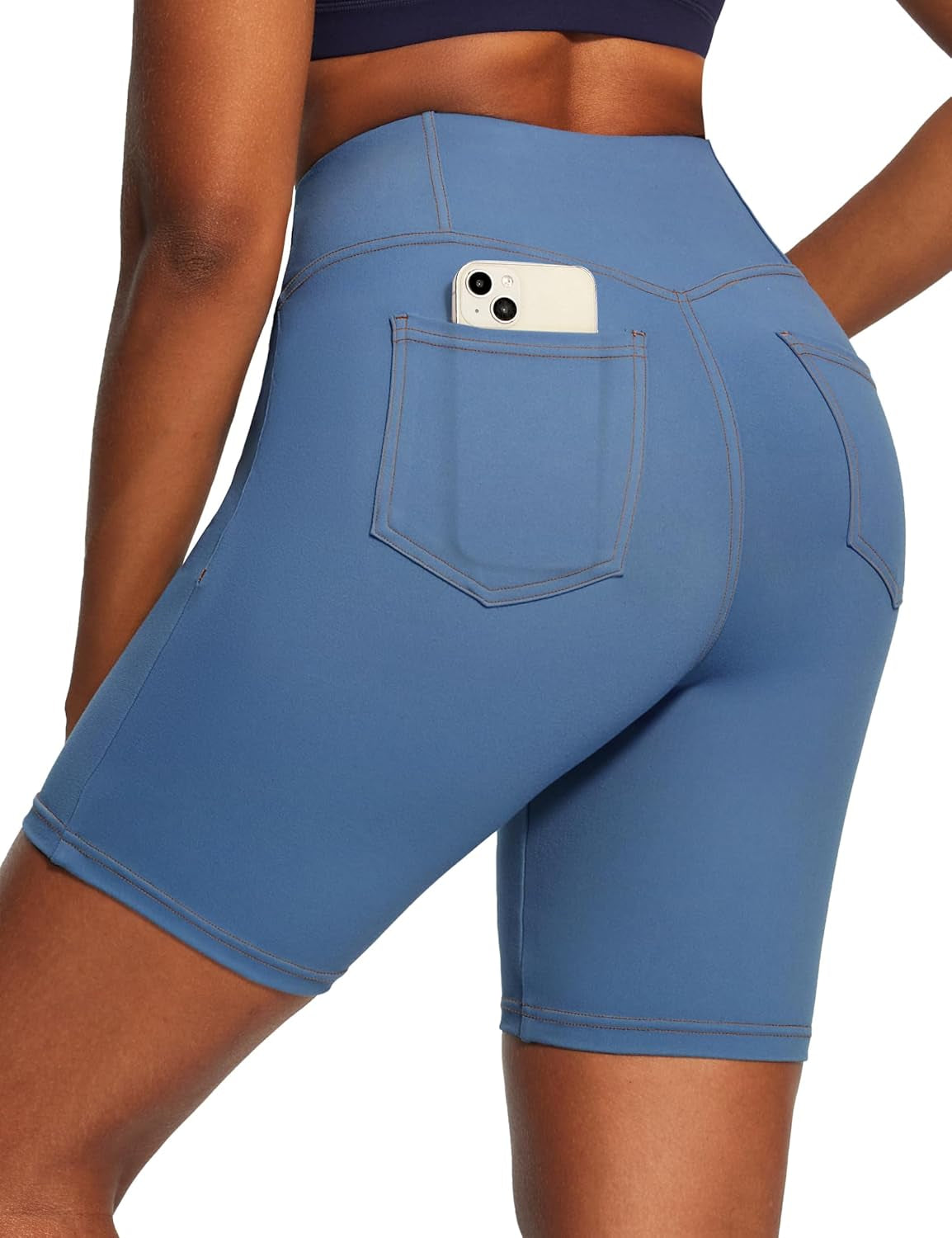 IUGA biker shorts back view booty lifting feature