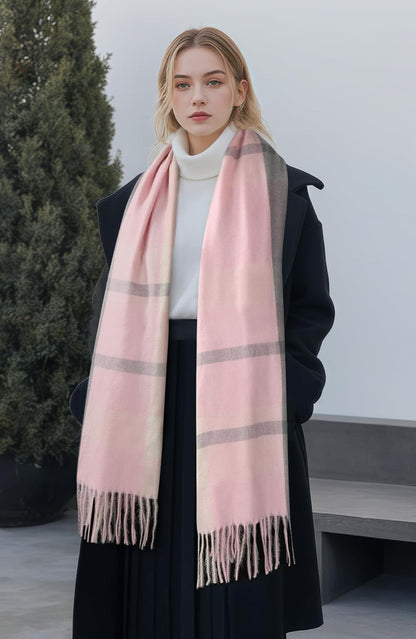 Pleneal Scarf for Women, Womens Winter/Fall Scarf,Long Plaid Shawls and Wraps, Cashmere Feel Blanket Pashmina Scarves