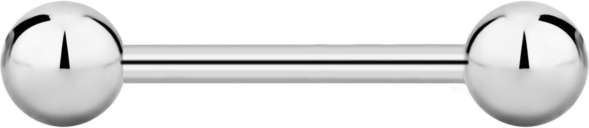 Forbidden Body Jewelry Nipple Barbell, Nipple Bars, Silver Nipplerings Piercing Surgical Steel 8G - 18G Straight Barbell Body Jewelry (Sold Individually)