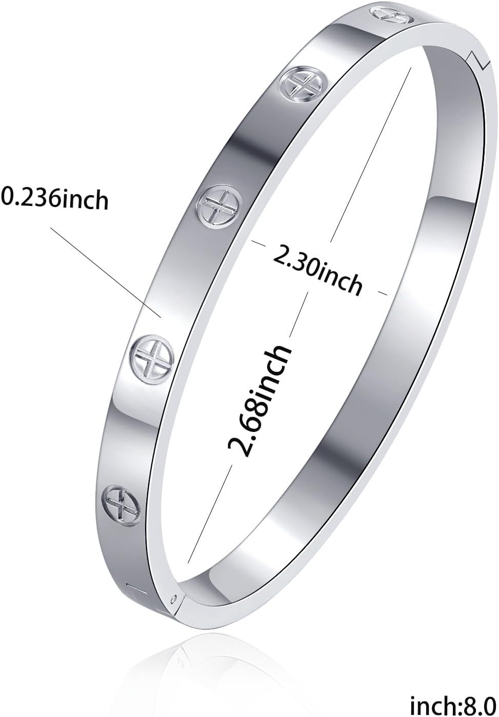 Cuff 18K Gold Plated Stainless Steel Bracelet for Girl for Women and Motherdaughter Oval Bangle Witness the of Love for Couple