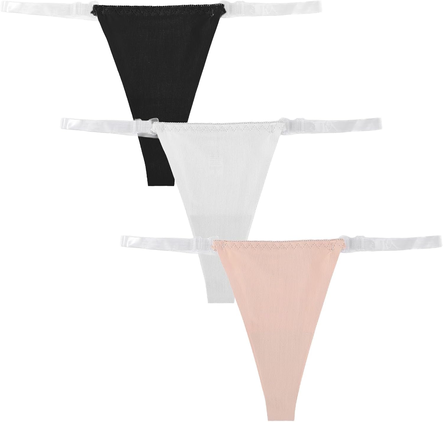 Adjustable invisible g-string thongs comfortable for all day wear