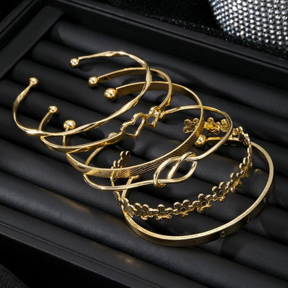 Stackable boho gold bracelets perfect for layered jewelry styling