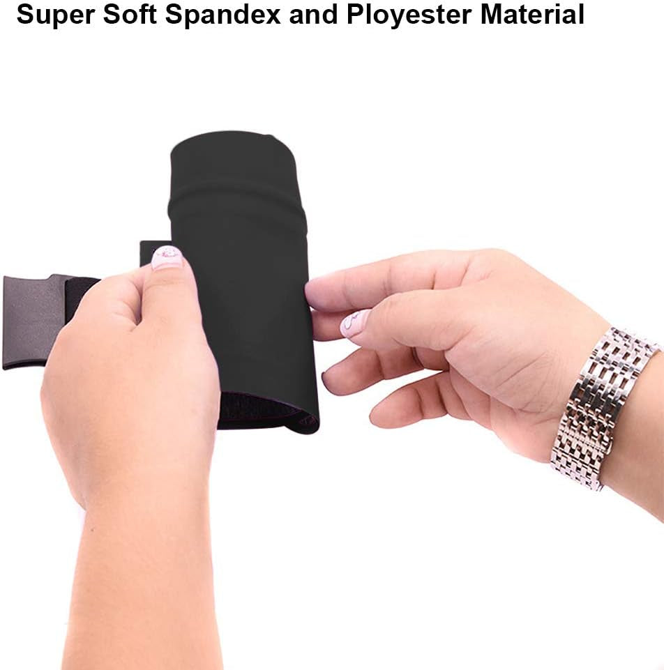 Money belt opened showing expandable compartment for phone storage