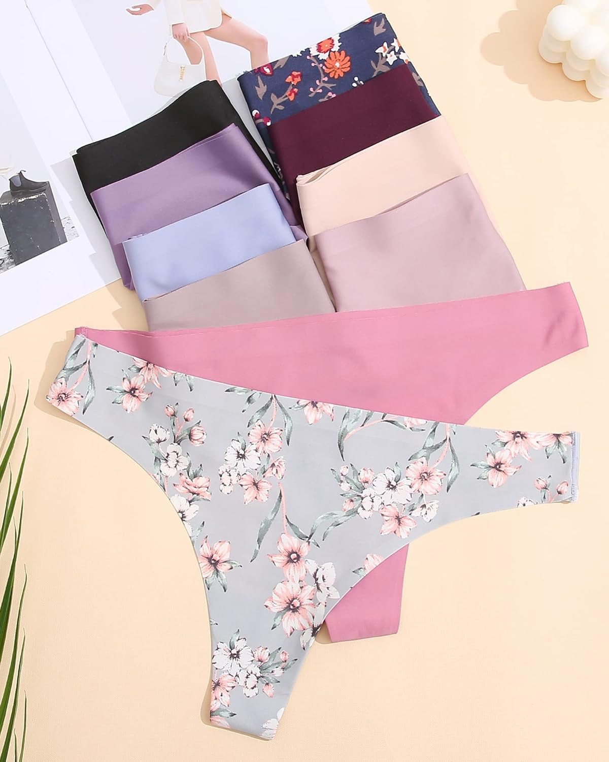 Seamless thong underwear pack everyday essentials