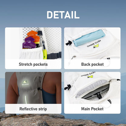 Leak-proof water bladder installed in running hydration vest