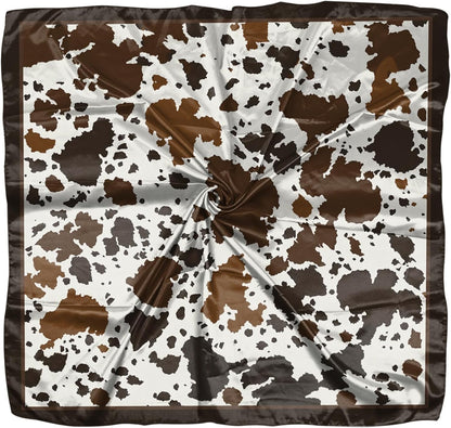 Scarf Silk Feeling Square Satin Head Hair Scarf Wrap 27.5 Inches Headwear Aesthetic Cute Decoration Women Girls