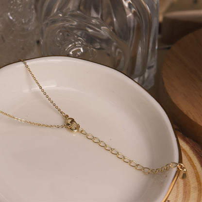 Jean Beau Lucky Clover Necklaces for Women Teen Cute Gold Four Leaf Clover Pendant Necklace Dainty Chain Choker Prom Wedding Accessories Jewelry Gift