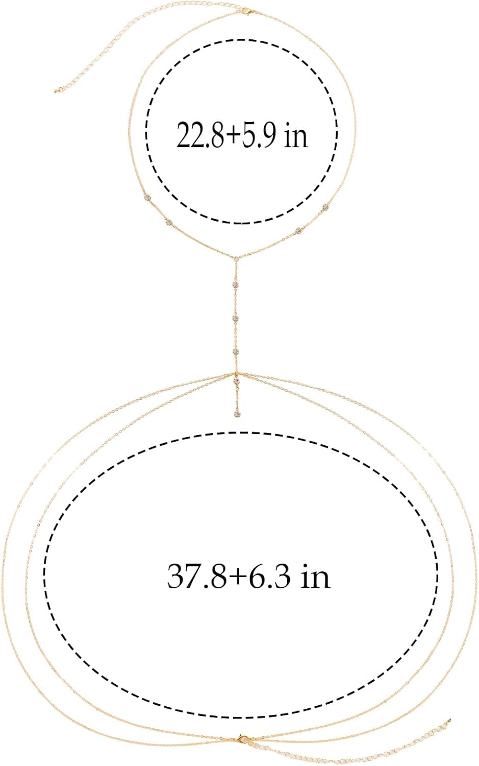 Sexy Body Chain Bra Bikini Waist Belly Body Chains Beach Body Necklace Jewelry for Women