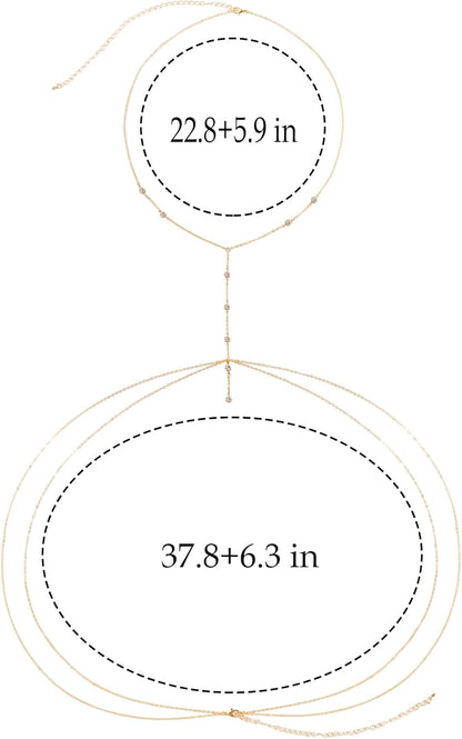 Sexy Body Chain Bra Bikini Waist Belly Body Chains Beach Body Necklace Jewelry for Women