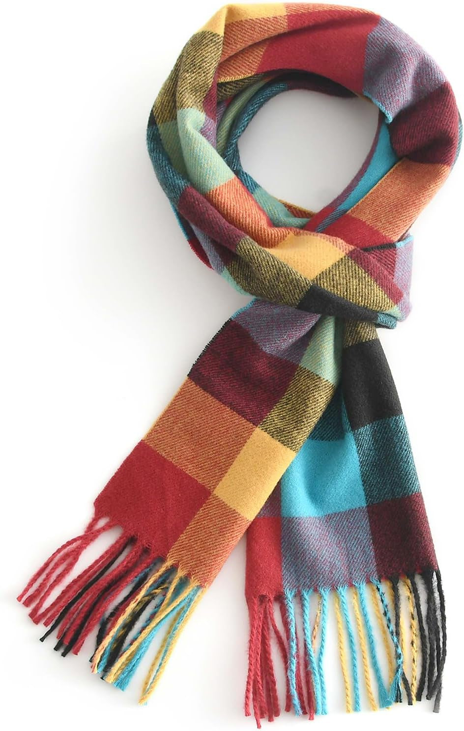 Vimate Plaid Scarf for Men Women Super Soft Classic Tartan Checkered Neck Scarves