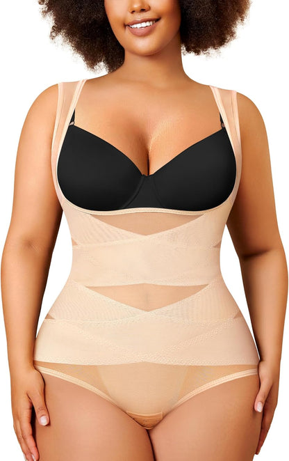 Colombian faja bodysuit flattering fit demonstration