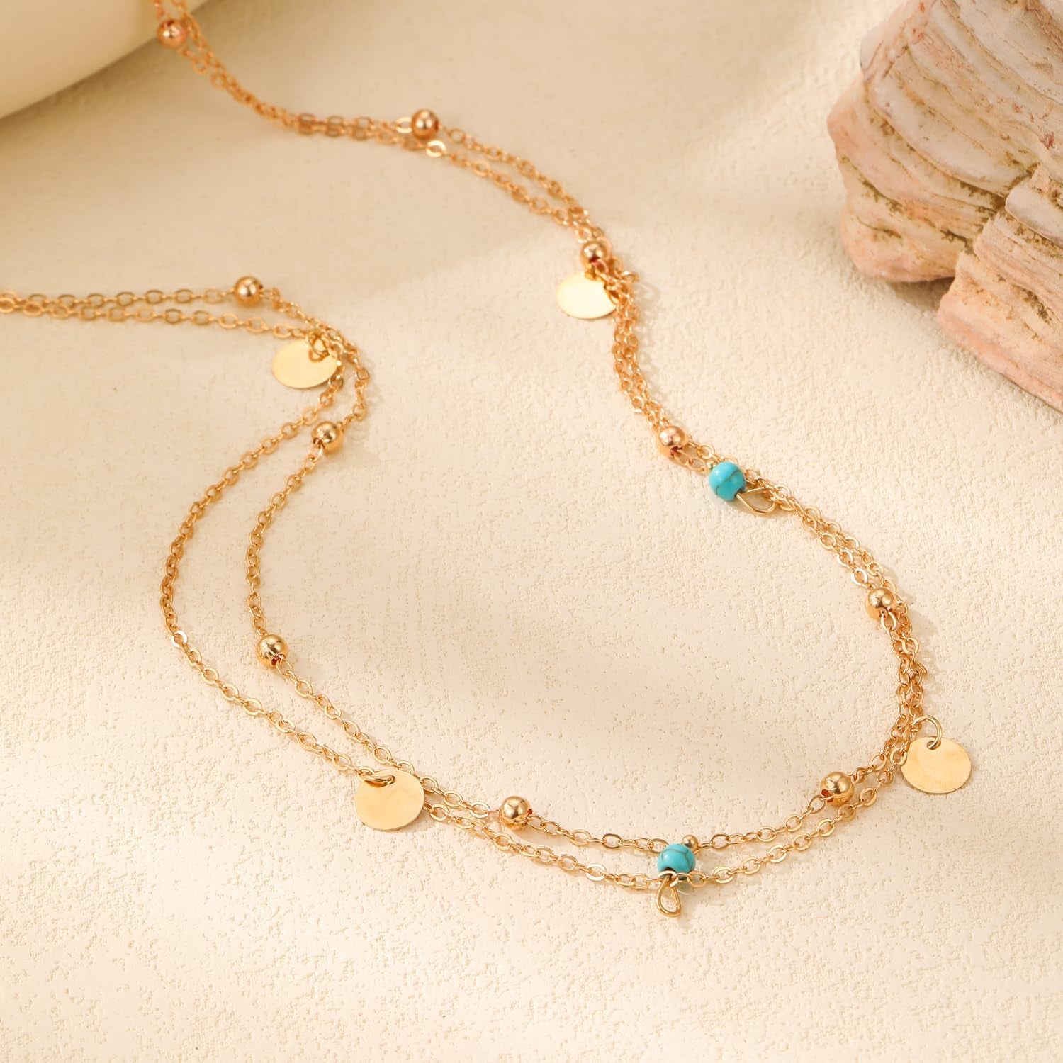 2 PCS Gold Waist Chains, Dual Layer Chain for Women, Sexy Body Chains Dainty Boho Style Layer Beach Waist Chain, Adjustable Bikini Belly Chains Jewelry Accessories for Women, Multiple Styles