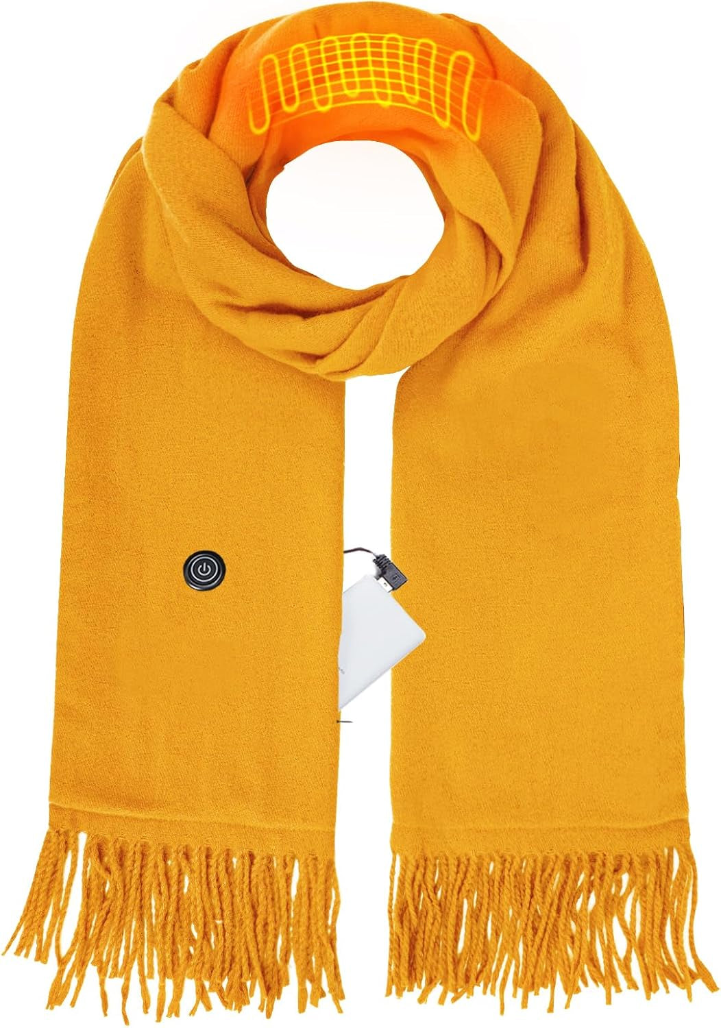 EN'DA Professional Heated Scarf for Women and Men with Rechargeable Battery, Winter Electric Scarf for Cold Weather