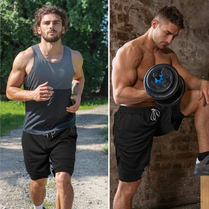 Candyfouse 2-in-1 gym shorts with secure zip pocket design