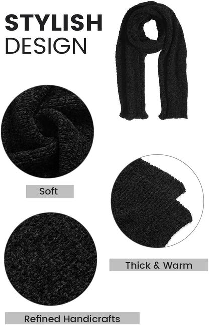 Pleneal Scarf for Women,Soft Chenille Winter Scarves, Womens Warm Thick Scarf for Cold Weather