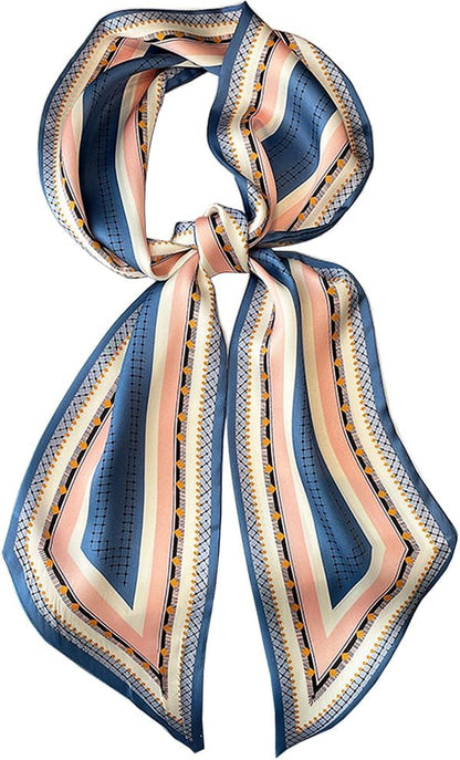 Head Scarf Hair Neck Scarves for Women Purse Bag Scarfs for Handbags Silky Long Thin Satin Headscarf Fashion